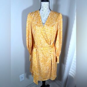 Alexia Admor Yellow Paisley Long Sleeve Dress
